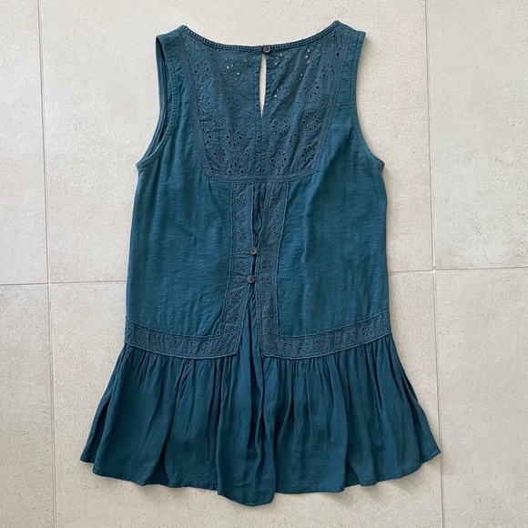 Anthropologie | Meadow Rue Embroidered Peplum Tank - Picture 4 of 5